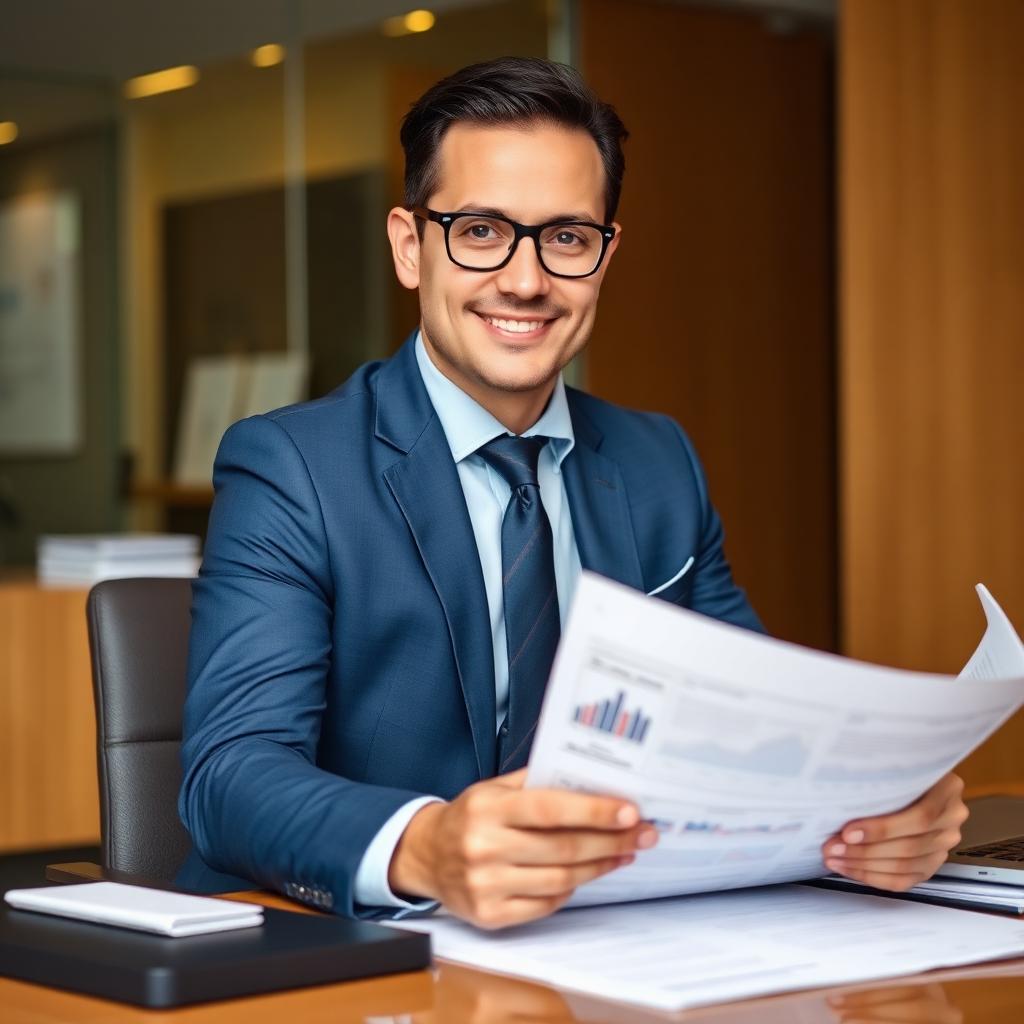 Contador especialista atendendo cliente